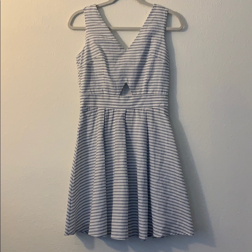 Francescas Blue and White Striped Dress